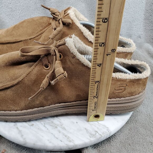 Skechers Shoes Mens Size 11 Tan Faux Suede Melson Mozley Slipper Clog - Picture 3 of 10